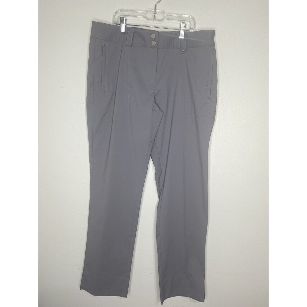Nike Womens Flex Dri-Fit Performance Golf Pants Grey Sz 10 nylon Pockets